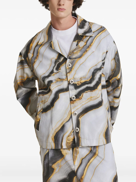  Irina Voinea Marble Overshirt - Neutrals 
