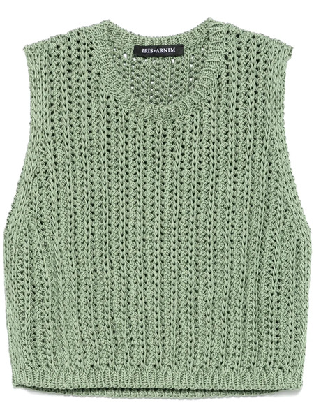  Iris Von Arnim Knitted Top - Green 
