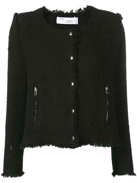  Iro Agnette Tweed Jacket - Black 