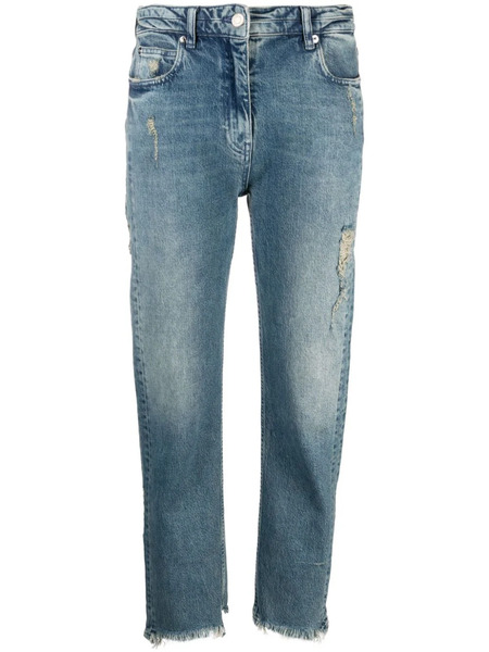  Iro Albury Ripped Straight-leg Jeans - Blue 