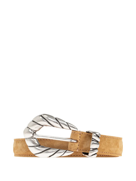  Iro Baby Embella Suede Buckle Belt - Neutrals 
