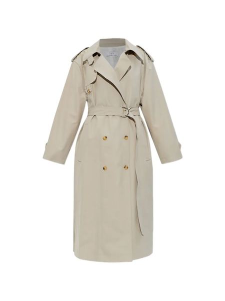  Iro Belted-waist Double-breasted Coat - Neutrals 