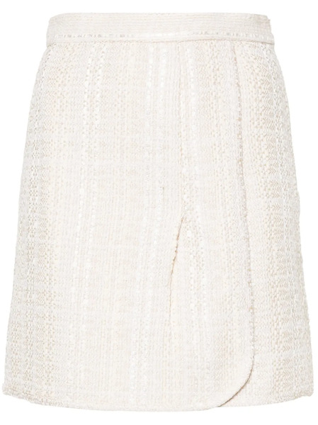  Iro Bouclé Design Mini Skirt - Neutrals 