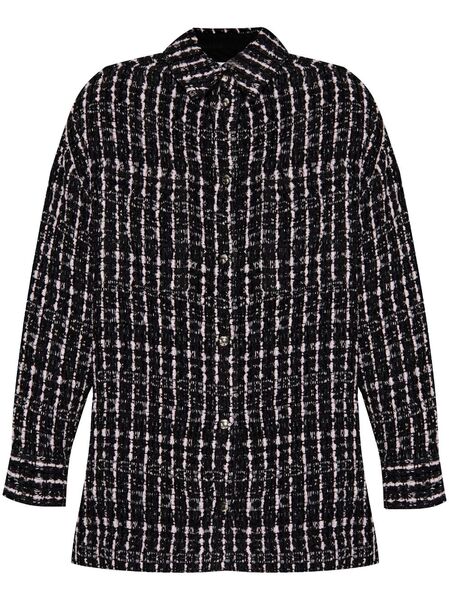  Iro Check Pattern Jacket - Black 