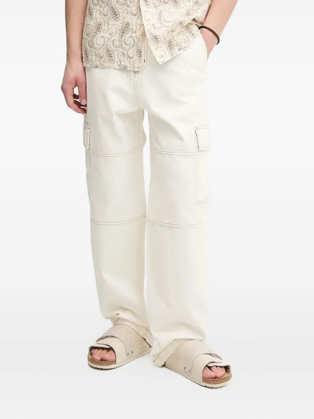  Iro Contrast-stitch Jeans - White 