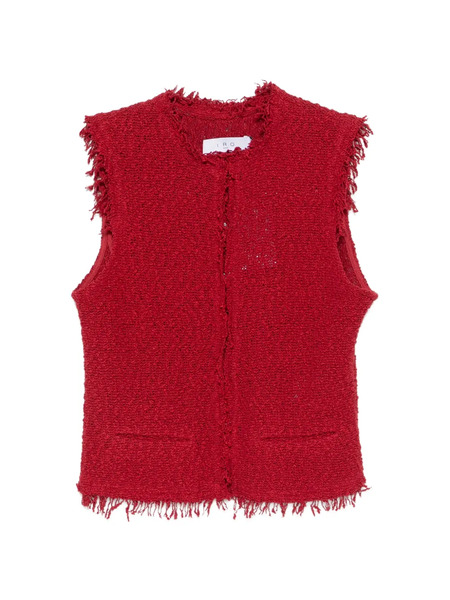  Iro Frayed Sleeveless Vest - Red 