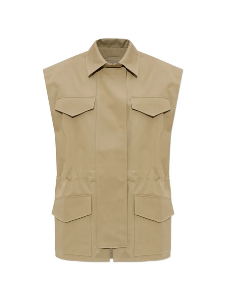  Iro Front-pocket Sleeveless Jacket - Neutrals 