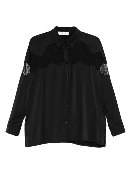  Iro Lace-insert Shirt - Black 