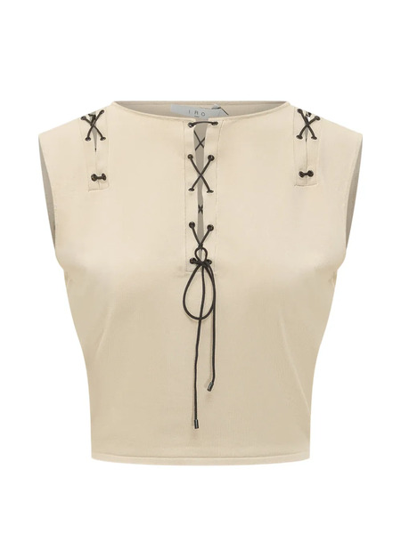  Iro Lace-up Top - Neutrals 