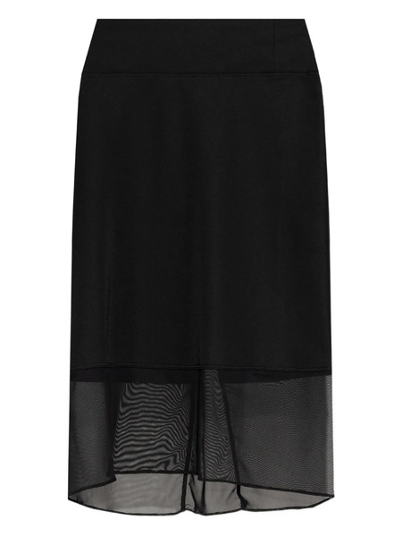  Iro Mesh-panel Skirt - Black 