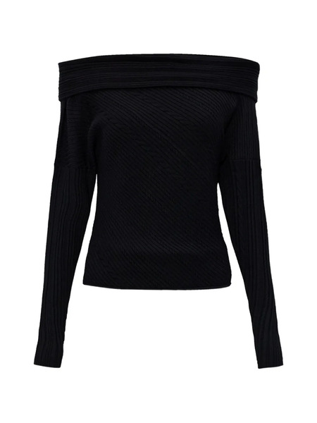  Iro Off-shoulder Sweater - Black 