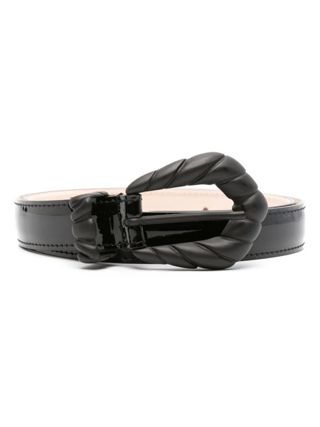  Iro Patent Leather Belt - Black 