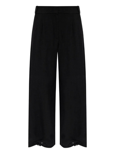  Iro Pleated Button-fastening Trousers - Black 