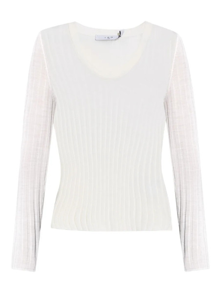  Iro Ribbed Wool Top - White 