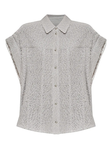  Iro Samyra Textured Button-fastening Shirt - Grey 