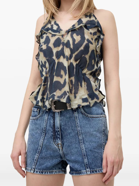 Iro Sarahi Denim Shorts - Blue 