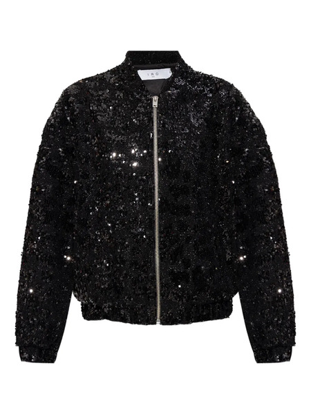  Iro Sequin Bomber Jacket - Black 