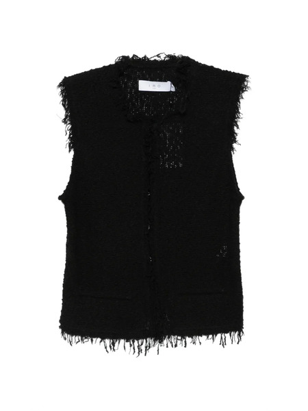  Iro Shanny Fringed Vest - Black 
