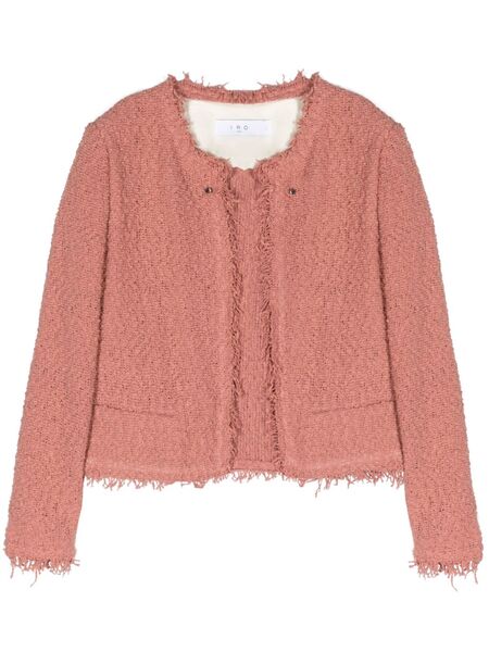  Iro Shavani Fringed-edge Knitted Jacket - Pink 