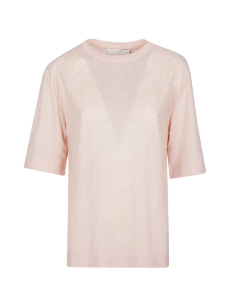  Iro Short-sleeve Crew-neck Top - Pink 