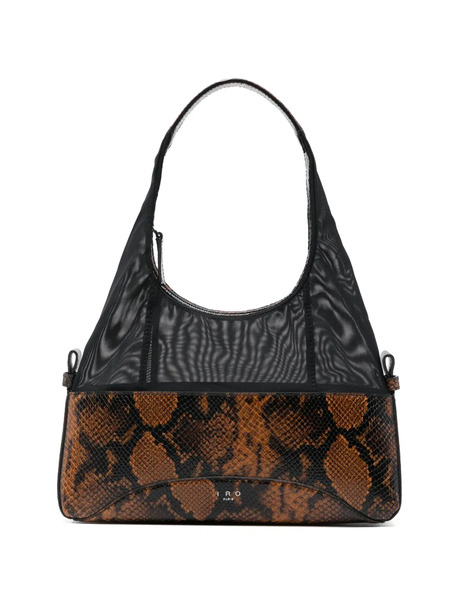  Iro Snakeskin-effect Mesh Tote Bag - Black 