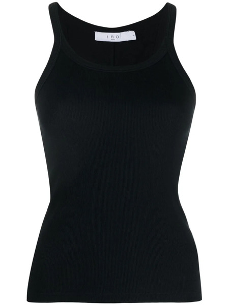  Iro Spaghetti-straps Cotton Top - Black 
