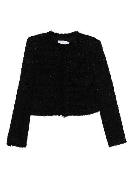  Iro Sparkle Tweed Jacket - Black 