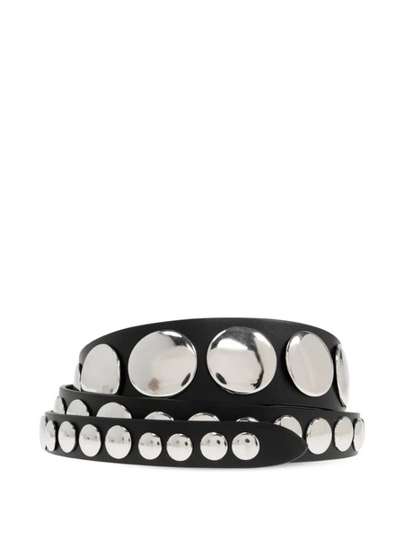  Iro Studded Leather Belt - Black 