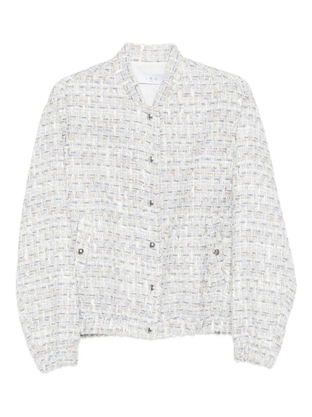  Iro Tweed Bomber Jacket - White 