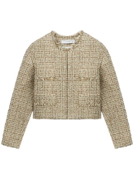  Iro Tweed Cropped Jacket - Gold 