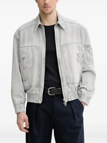  Iro Zip-fastening Denim Jacket - Grey 