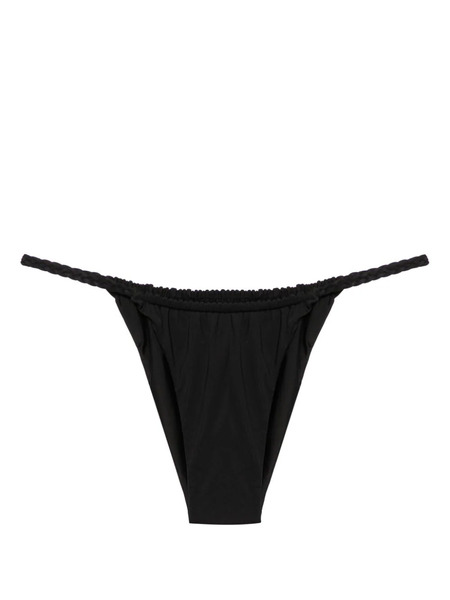  Isa Boulder Braid-detail Reversible Bikini Bottoms - Black 