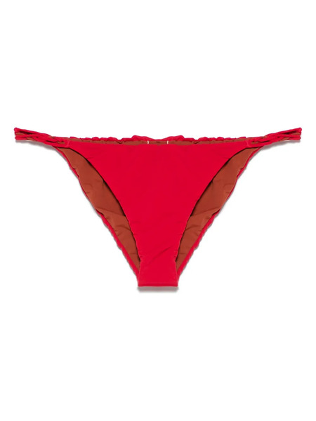 Isa Boulder Braided Bikini Bottoms - Red 