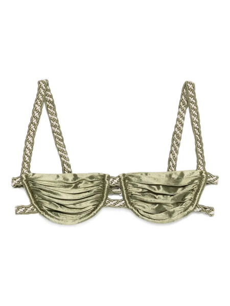  Isa Boulder Braided Bikini Top - Green 