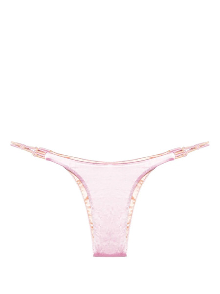  Isa Boulder Grand Satin Bikini Bottoms - Pink 