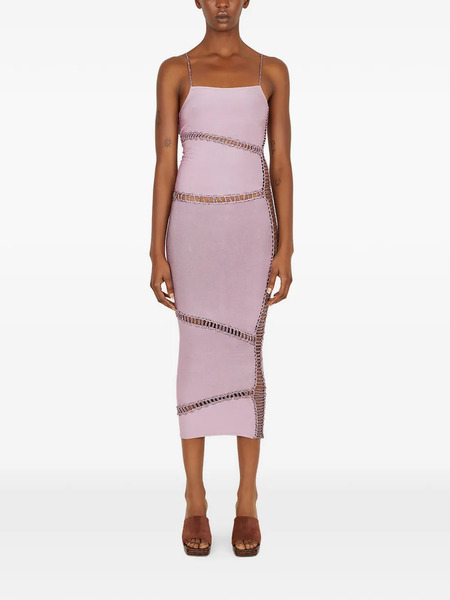  Isa Boulder Jigsaw Midi Dress - Purple 