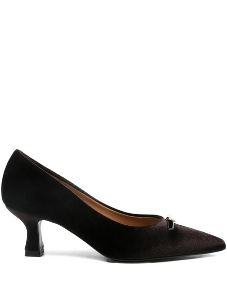  Isabel Ferranti 60mm Bow-detailed Pointed Pumps - Brown 