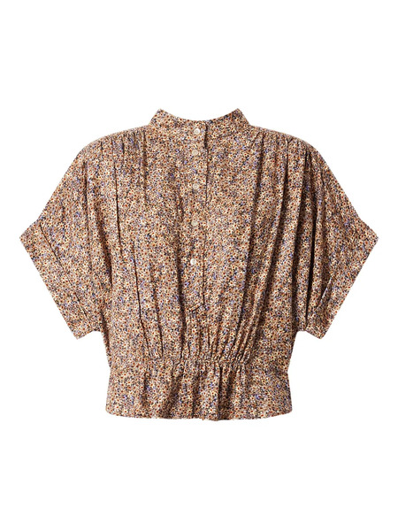  Isabel Marant Azalea Floral Button Top - Brown 