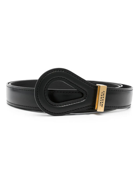  Isabel Marant Brindi Leather Belt - Black 