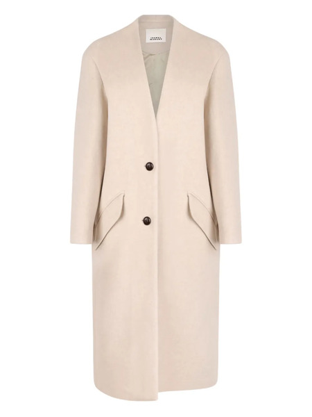  Isabel Marant Button-fastening Flap-pockets Single-breasted Coat - Neutrals 