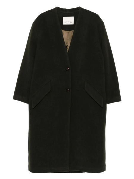  Isabel Marant Button-front Patch-pocket Coat - Green 