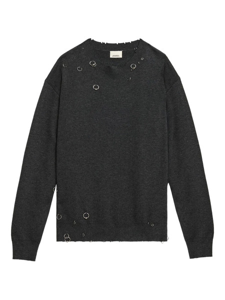  Isabel Marant Cassandre Ring-embellished Pullover - Grey 