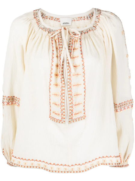  Isabel Marant Clive Sequin-embellished Blouse - Neutrals 