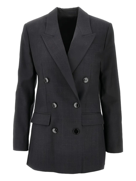  Isabel Marant Double-breasted Checked Jacket - Grey 