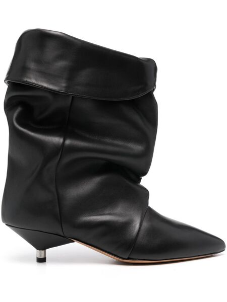  Isabel Marant Edrik 45mm Folded Ankle Boots - Black 