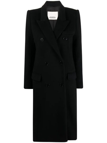 Isabel Marant Enarryli Wool-blend Long Coat - Black 