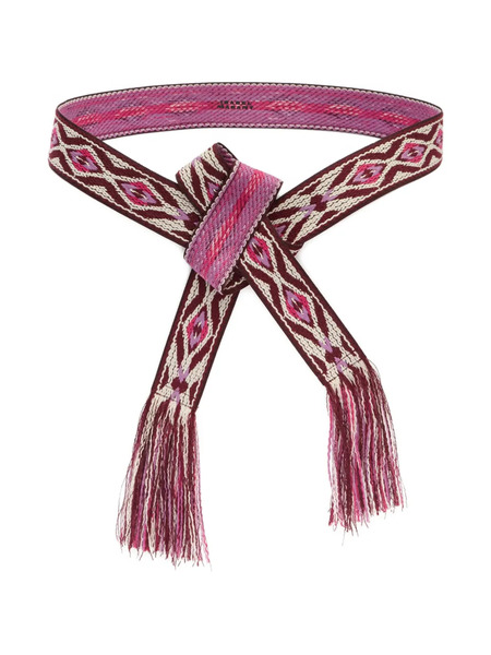  Isabel Marant Etki Geometric-pattern Belt - Pink 