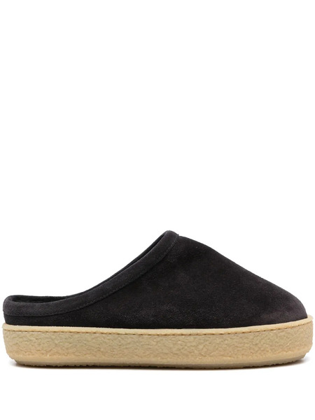  Isabel Marant Fozee Suede Flatform Mules - Black 