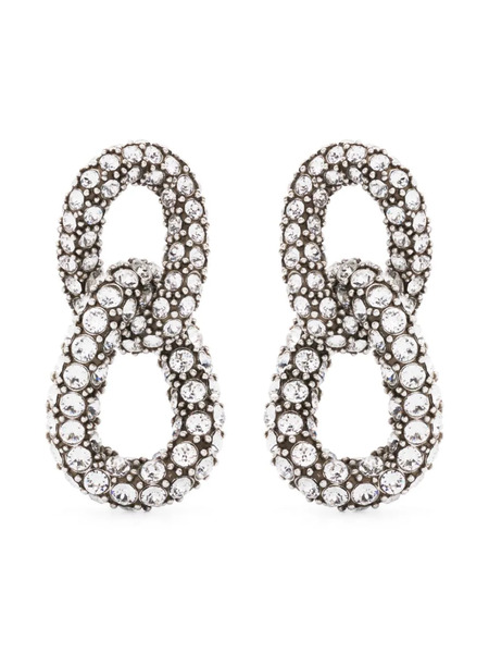  Isabel Marant Funky Ring Crystal-embellished Earrings - Silver 