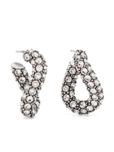  Isabel Marant Funky Ring Crystal-embellished Earrings - Silver 